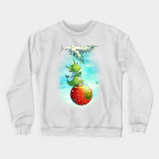 Christmas dragon on Bauble Crewneck Sweatshirt